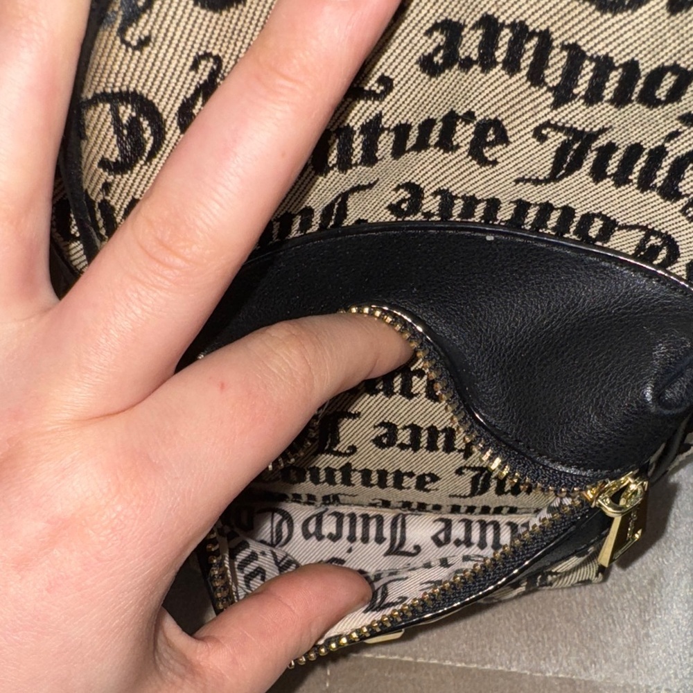 Juicy Couture Logo Print Backpack in Black and Cream - Picture 8 of 14